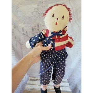 American raggedy Andy plush stuffed country folk